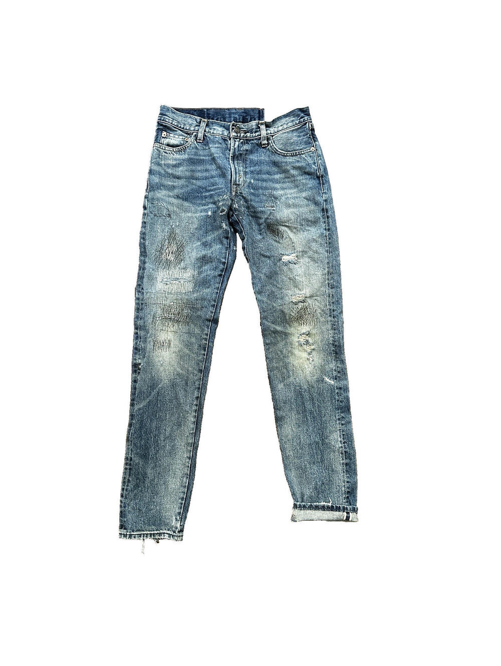 Levis LVC Big E Vintage Redline Selvedge Denim 505 Jeans USA Thrashed 28x34 501